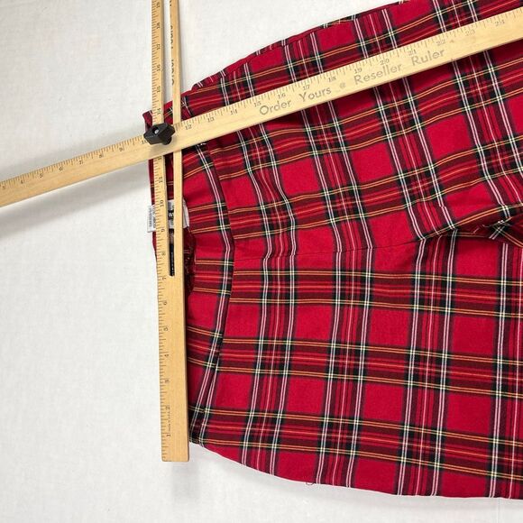 Tommy Hilfiger Skinny Cigarette Pants Plaid Tartan Check Holiday 90s Pull On 10 - Picture 7 of 11